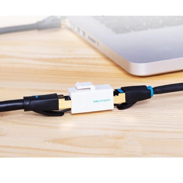 Adaptador Conector RJ45 VDD-B07-W Cat5 UTP/ RJ45 Hembra - RJ45 Hembra/ Blanco - Imagen 2