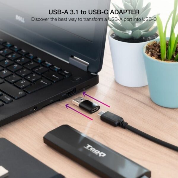 Adaptador USB 3.1 Nanocable 10.02.0012/ USB Macho - USB Tipo-C Hembra - Imagen 3