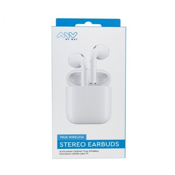 Auriculares Bluetooth Myway Wireless Touch MWHPH0030 con estuche de carga/ Autonomía 3h/ Blancos - Imagen 3