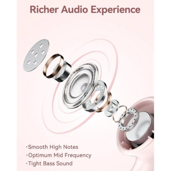 Auriculares Bluetooth Vention ELF 06 NBKW0 con estuche de carga/ Autonomía 6h/ Blancos - Imagen 4