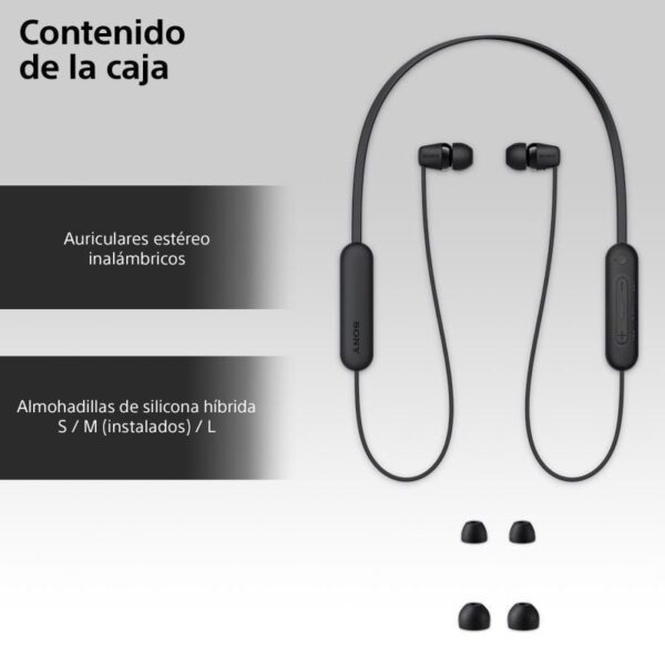 Auriculares Inalámbrico Intrauditivos Sony WI-C100/ con Micrófono/ Bluetooth/ Negros - Imagen 5