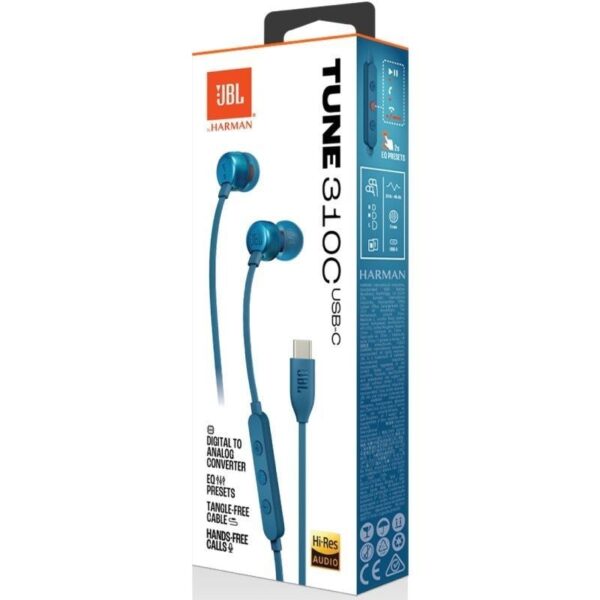 Auriculares Intrauditivos JBL Tune 310C/ con Micrófono/ Azules - Imagen 5