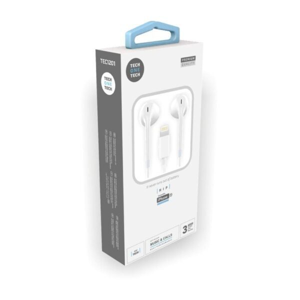 Auriculares Intrauditivos Tech One Tech earTECH HIP TEC1201/ con Micrófono/ Lightning/ Blancos - Imagen 3