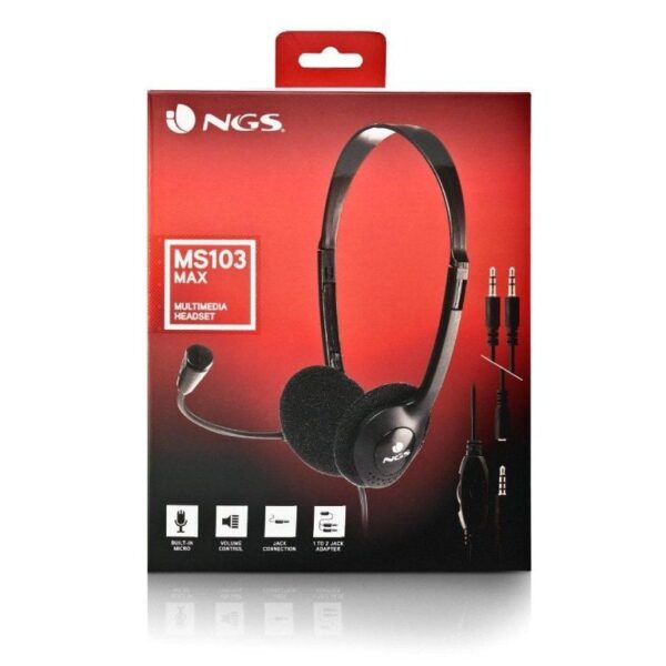 Auriculares NGS MS103 MAX/ con Micrófono/ Jack 3.5/ Negros - Imagen 5