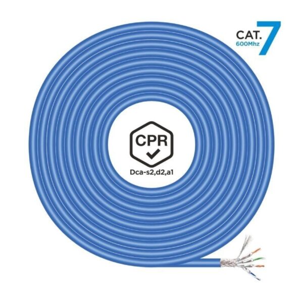 Bobina de Cable RJ45 SFTP AWG23 LSZH CPR Dca Aisens A146-0665 Cat.7/ 305m/ Azul - Imagen 2