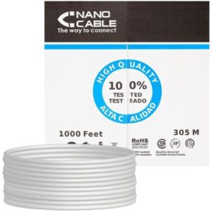 Bobina de Cable RJ45 UTP Nanocable 10.20.0304-FLEX Cat.5e/ 305m/ Gris 8433281005334 10.20.0304-FLEX NAN-CAB 10.20.0304-FLEX