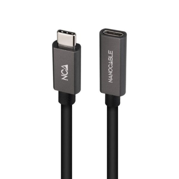 Cable Alargador USB 3.2 Nanocable 10.01.4401-L150/ USB Tipo-C Macho - USB Tipo-C Hembra/ 1.5m/ Negro - Imagen 2