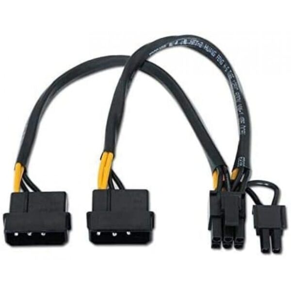Cable Alimentación Tarjeta Gráfica Aisens A131-0165/ 2x Molex Macho - Molex 6+2 PIN Macho/ Hasta 54W/ 20cm - Imagen 2