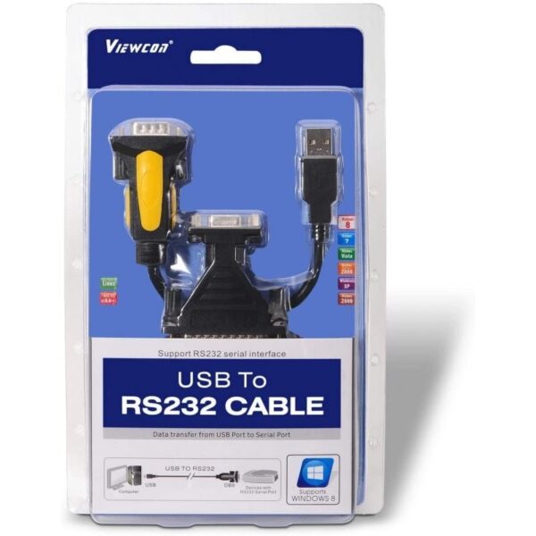 Cable Conversor impresora Aisens A104-0039/ USB Macho - DB9 Macho/ 1.8m/ Negro - Imagen 3