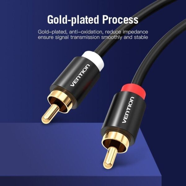 Cable Estéreo Vention VAB-R06-B300/ 2x RCA Macho - 2x RCA Macho/ 3m/ Negro - Imagen 2