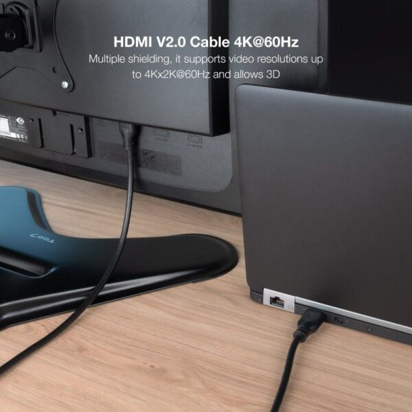Cable HDMI 2.0 4K CCS Nanocable 10.15.3907/ HDMI Macho - HDMI Macho/ 7m/ Negro - Imagen 5