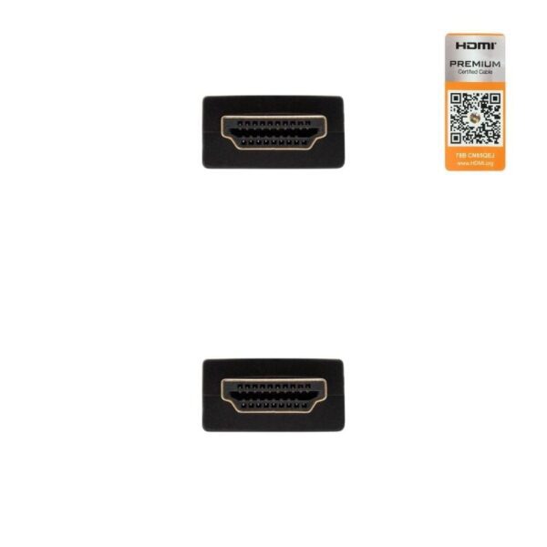 Cable HDMI 2.0 4K Nanocable 10.15.3603/ HDMI Macho - HDMI Macho/ 3m/ Certificado/ Negro - Imagen 3
