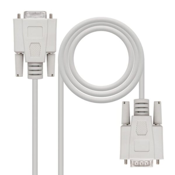 Cable Serie NULL Modem Nanocable 10.14.0502/ DB9 Macho - DB9 Hembra/ 1.8m/ Beige - Imagen 3