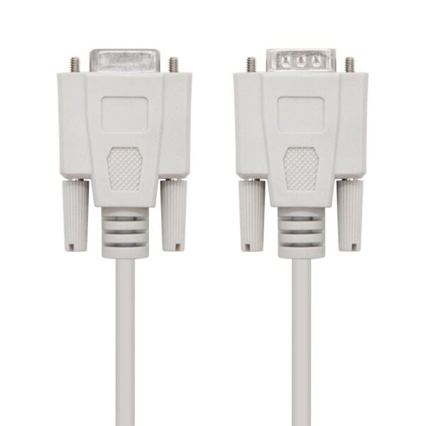 Cable Serie NULL Modem Nanocable 10.14.0502/ DB9 Macho - DB9 Hembra/ 1.8m/ Beige 8433281004085 10.14.0502 NAN-CAB 10 14 0502