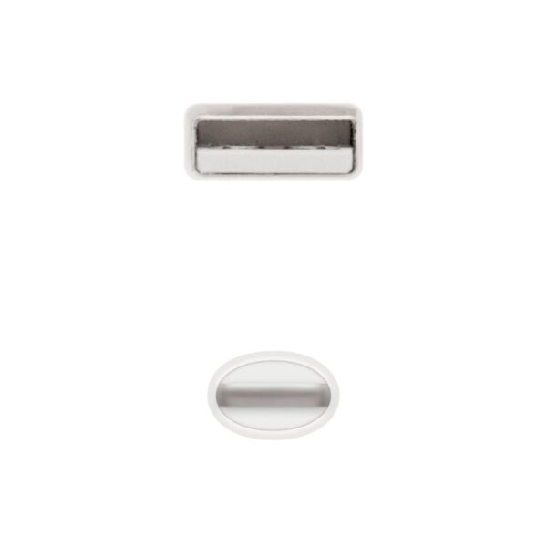 Cable USB 2.0 Lightning Nanocable 10.10.0400/ USB Macho - Lightning Macho/ 50 cm/ Blanco - Imagen 3