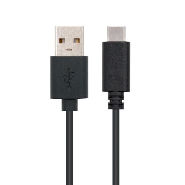 Cable USB 2.0 Nanocable 10.01.2101/ USB Tipo-C Macho - USB Macho/ 1m/ Negro - Imagen 2