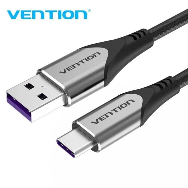 Cable USB 2.0 Tipo-C Vention COFHI/ USB Tipo-C Macho - USB Macho/ Hasta 100W/ 480Mbps/ 3m/ Gris 6922794747173 COFHI VEN-CAB COFHI