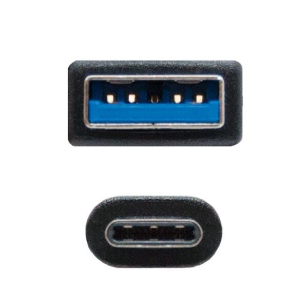 Cable USB 3.1 Tipo-C Nanocable 10.01.4002/ USB Tipo-C Macho - USB Macho/ 2m/ Negro - Imagen 3
