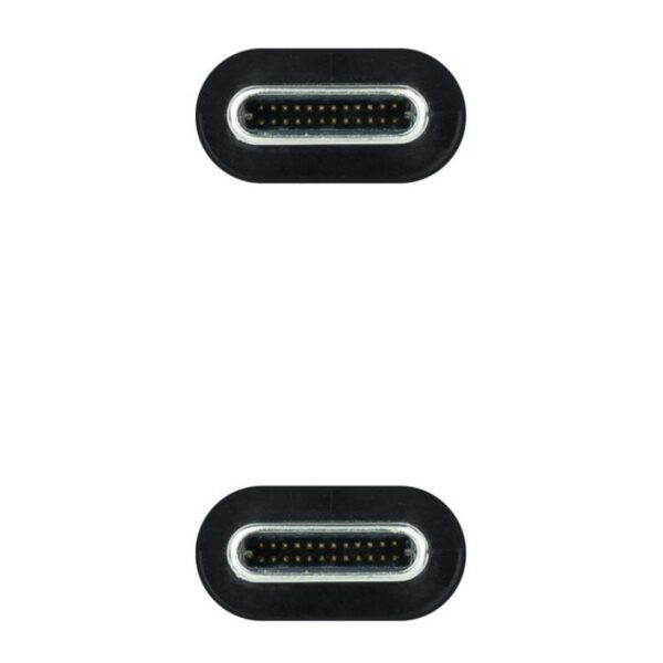 Cable USB 3.2 Tipo-C Nanocable 10.01.4301-L150-COMB/ USB Tipo-C Macho - USB Tipo-C Macho/ 1.5m/ Gris y Negro - Imagen 3