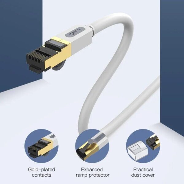 Cable de Red RJ45 SFTP Vention ICDHF Cat.7/ 1m/ Gris - Imagen 2