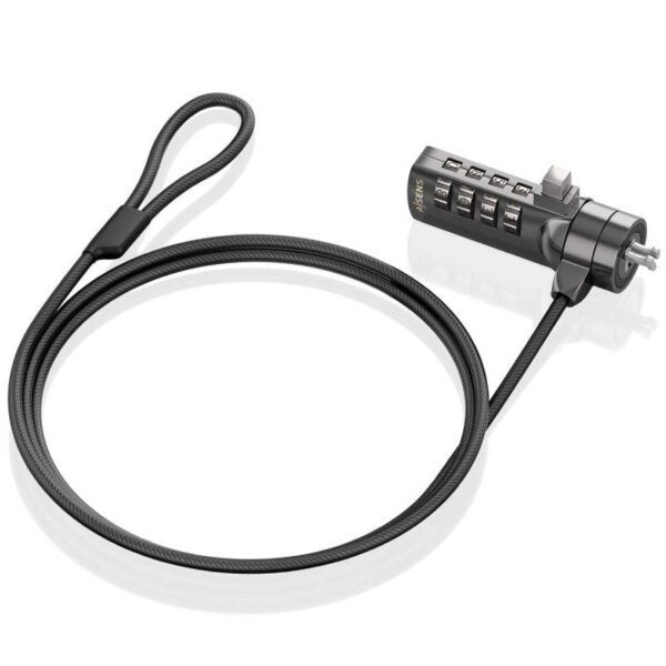 Cable de Seguridad para Portátiles Aisens ASLK-D40N03-BK/ 1.5m - Imagen 2