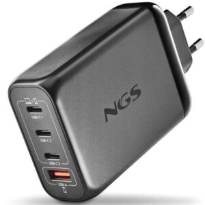 Cargador de Portátil GaN NGS BUD 140W/ 140W/ Automático/ Voltaje 5-21V 8435430626346 BUD140W NGS-CARGA BUD 140W BK