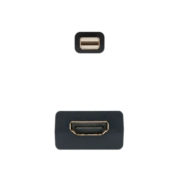 Conversor Nanocable 10.16.0102/ Mini DisplayPort Macho - HDMI Hembra/ 15cm/ Negro - Imagen 2