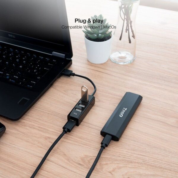 Hub USB 2.0 Nanocable 10.16.4404/ 4xUSB - Imagen 4