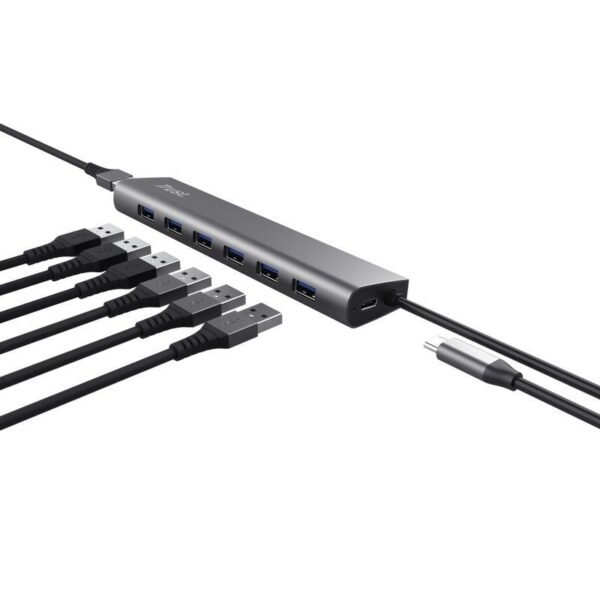 Hub USB 3.2 Gen1 Trust Halyx/ 7xUSB/ 1xUSB-C - Imagen 2
