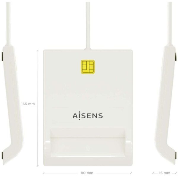 Lector de DNI y Tarjetas Aisens ASCR-SN07-W/ Blanco - Imagen 4