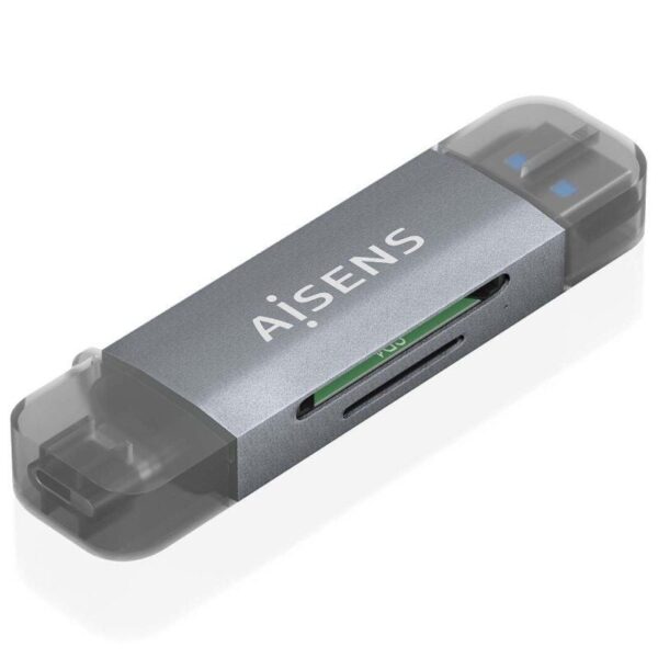 Lector de Tarjetas Externo Aisens ASCR-2AC08-GR/ USB 3.1 - Imagen 2