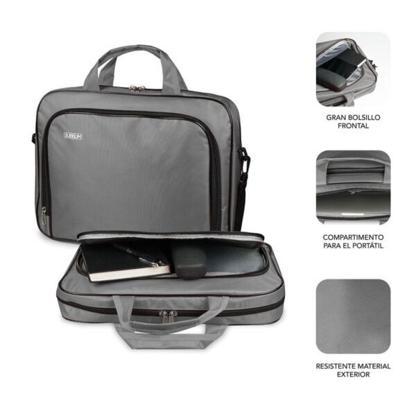 Maletín Subblim Oxford para Portátiles hasta 16"/ Gris - Imagen 2