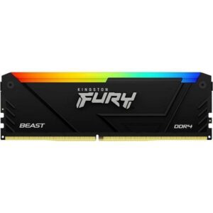 Memoria RAM Kingston FURY Beast RGB 8GB/ DDR4/ 3600MHz/ 1.35V/ CL17/ DIMM 740617337464 KF436C17BB2A/8 KIN-FB KF436C17BB2A 8
