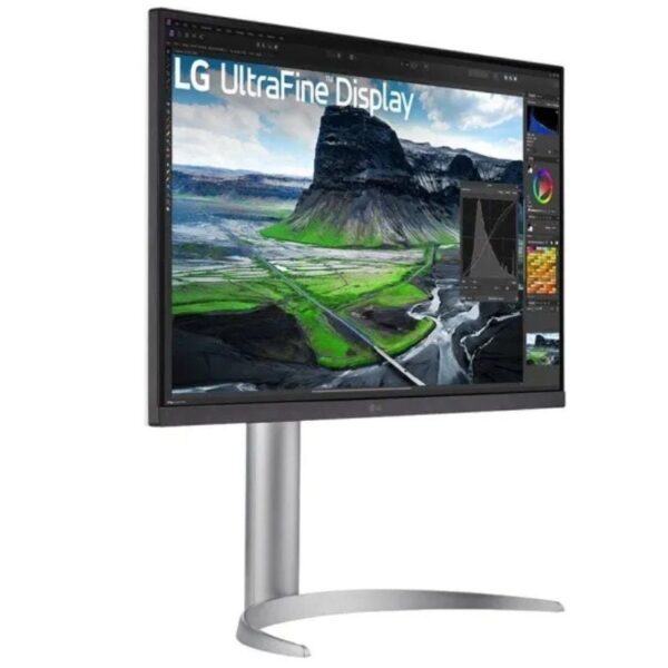 Monitor Profesional LG 27UQ850-W 27"/ 4K/ Multimedia/ Regulable en altura/ Plata - Imagen 4
