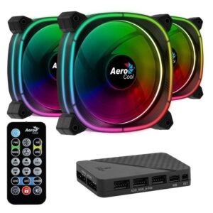 Pack 3 Ventiladores Aerocool Astro 12 Pro/ 12cm + H66F HUB + Mando a Distancia 4710562750164 ASTRO12PRO AER-REF ASTRO12PRO