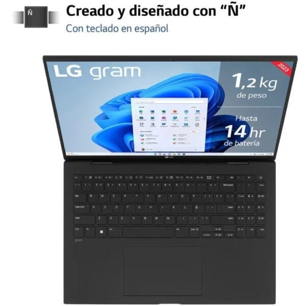 Portátil LG Gram 16Z90R-E AD78B Intel Core i7-1360P/ 32GB/ 1TB SSD/ GeForce RTX 3050/ 16"/ Win11 - Imagen 2