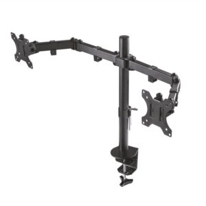 Soporte de Mesa para 2 Monitores Aisens DT32TSR-041/ Giratorio/ Inclinable/ hasta 8kg
