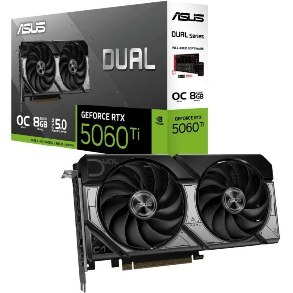 Tarjeta Gráfica Asus Dual GeForce RTX 5060 Ti OC/ 8GB GDDR7 4711387994290 90YV0MP2-M0NA00 ASU-GF RTX5060TI D OC 8G