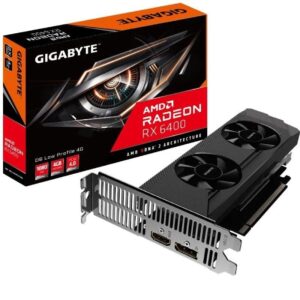 Tarjeta Gráfica Gigabyte Radeon RX 6400 D6 Low Profile 4G/ 4GB GDDR6 4719331310530 9VR64D6L-00-10 GIG-GF RAD RX6400 D6 PB 4G