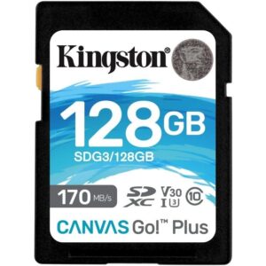 Tarjeta de Memoria Kingston CANVAS Canvas Go! Plus 128GB SD XC/ Clase 10/ 170MBs 740617301458 SDG3/128GB KIN-SD SDG3 128GB