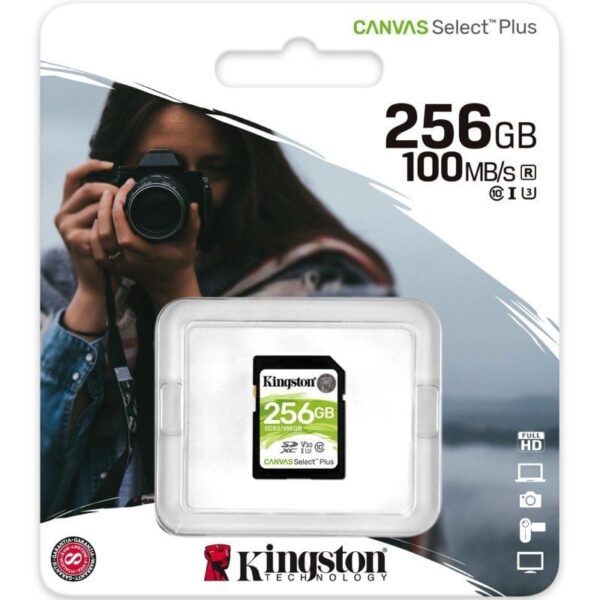 Tarjeta de Memoria Kingston CANVAS Select Plus 256GB SD XC/ Clase 10/ 100MBs - Imagen 3