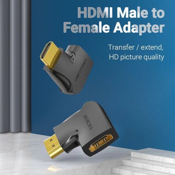 Adaptador HDMI 4K 270º Vention AIQB0-2/ HDMI Macho - HDMI Hembra/ Pack 2 Uds - Imagen 2