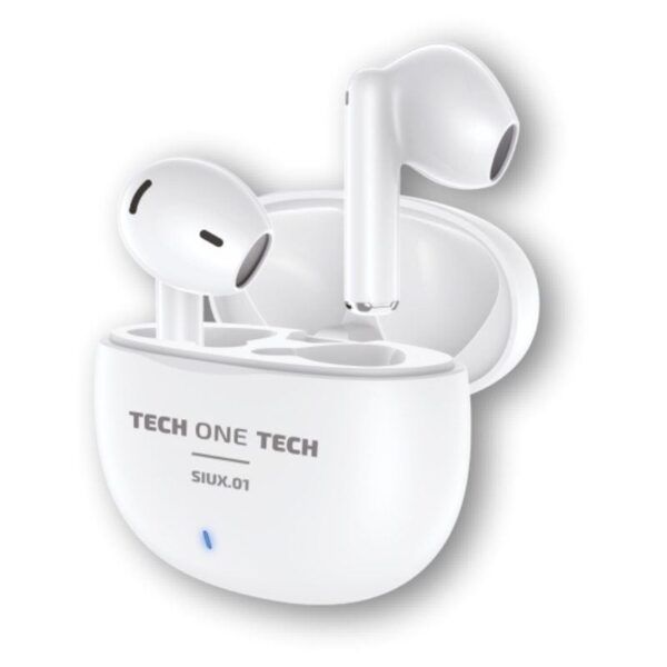 Auriculares Bluetooth Tech One Tech SIUX.01 TEC1401/ con estuche de carga/ Autonomía 5h/ Blancos 8436546594260 TEC1401 TOT-AUR TEC1401