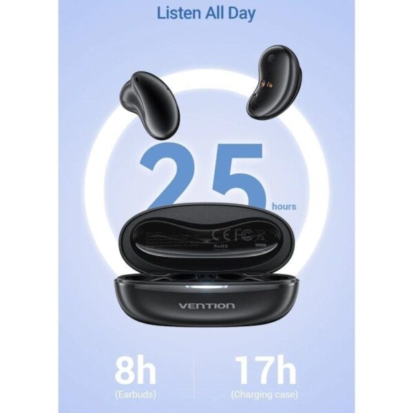 Auriculares Bluetooth Vention Tiny T11 NBJW0 con estuche de carga/ Autonomía 8h/ Blancos - Imagen 4