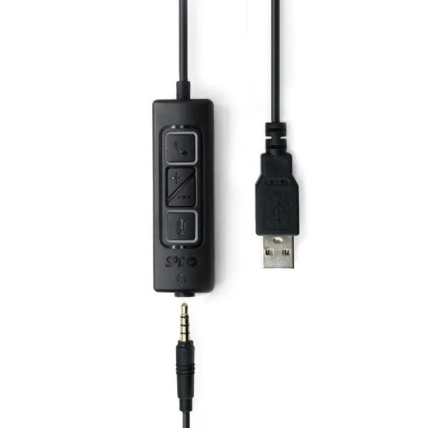 Auriculares SPC Brave Pro/ con Micrófono/ Jack 3.5/ USB/ Negros - Imagen 3