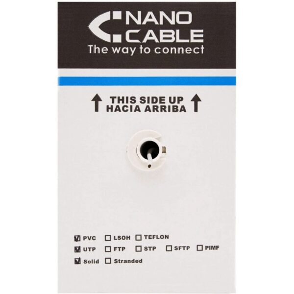 Bobina de Cable RJ45 para Exteriores UTP Nanocable 10.20.0504-EXT-BK Cat.6/ 305m/ Impermeable/ Negro - Imagen 3