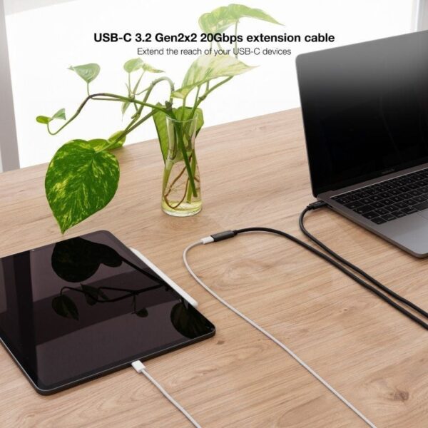 Cable Alargador USB 3.2 Nanocable 10.01.4402/ USB Tipo-C Macho - USB Tipo-C Hembra/ 2m/ Negro - Imagen 5