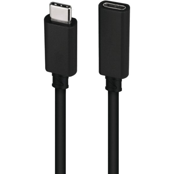 Cable Alargador USB Tipo-C 3.2 Nanocable 10.01.4501-L150/ USB Tipo-C Macho - USB Tipo-C Hembra/ 1.5m/ Negro - Imagen 3