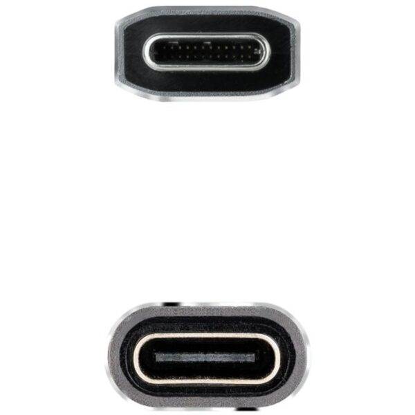Cable Alargador USB Tipo-C 3.2 Nanocable 10.01.4502-COMB/ USB Tipo-C Macho - USB Tipo-C Hembra/ 2m/ Negro - Imagen 3