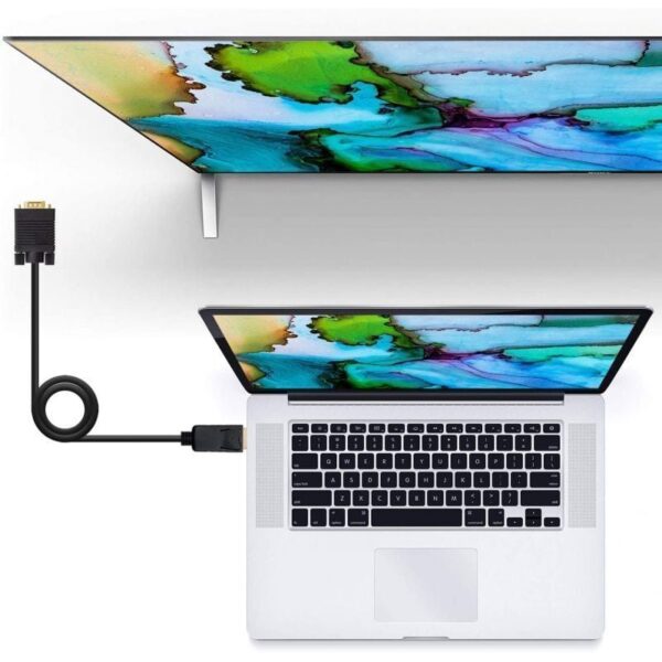 Cable Conversor Nanocable 10.15.4402/ DisplayPort Macho - VGA Macho/ 2m/ Negro - Imagen 4